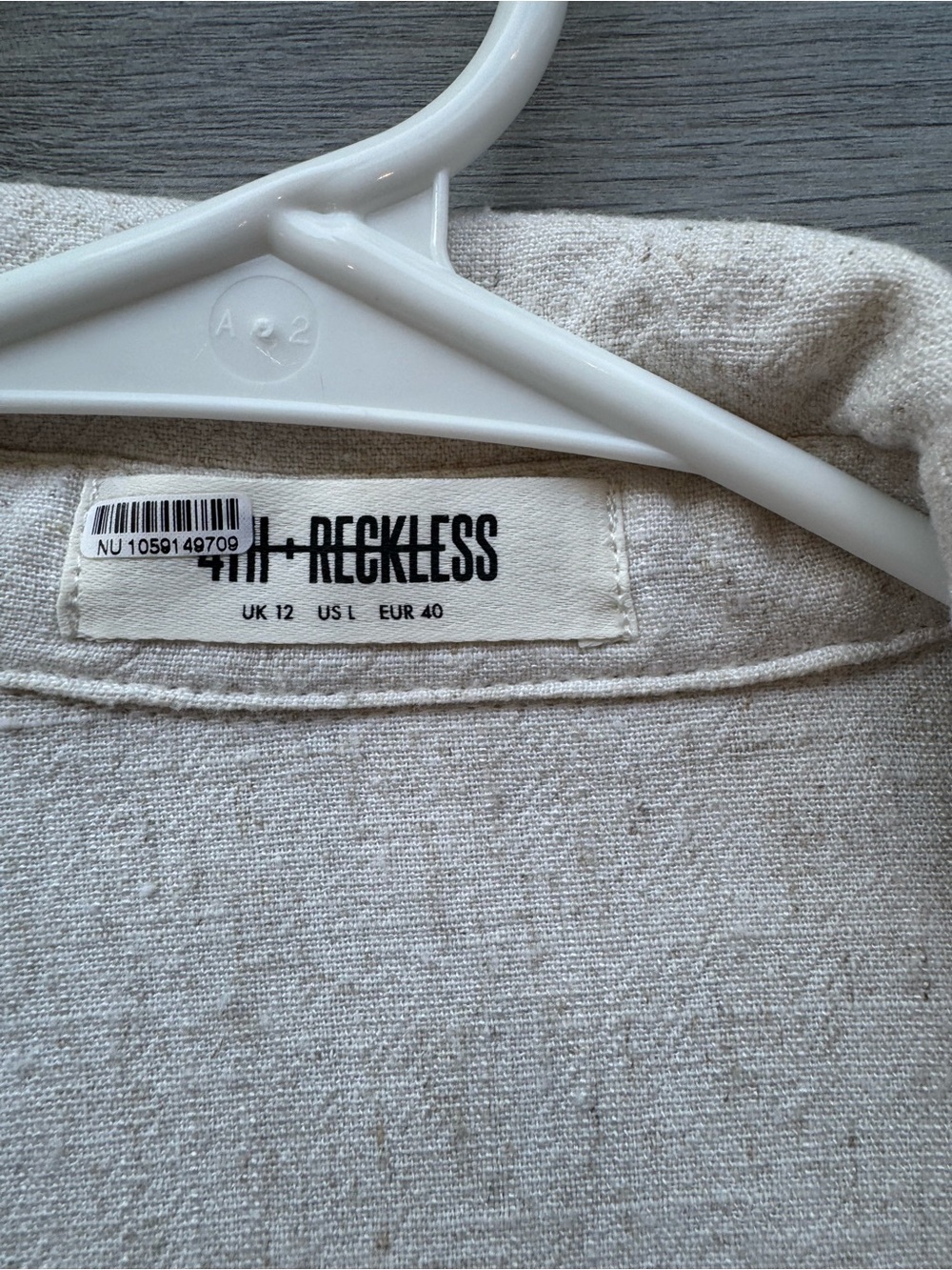 4th + Reckless Neutral Button Down - Beige